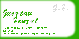 gusztav henzel business card
